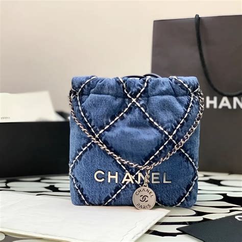 chanel 牛仔布 22.